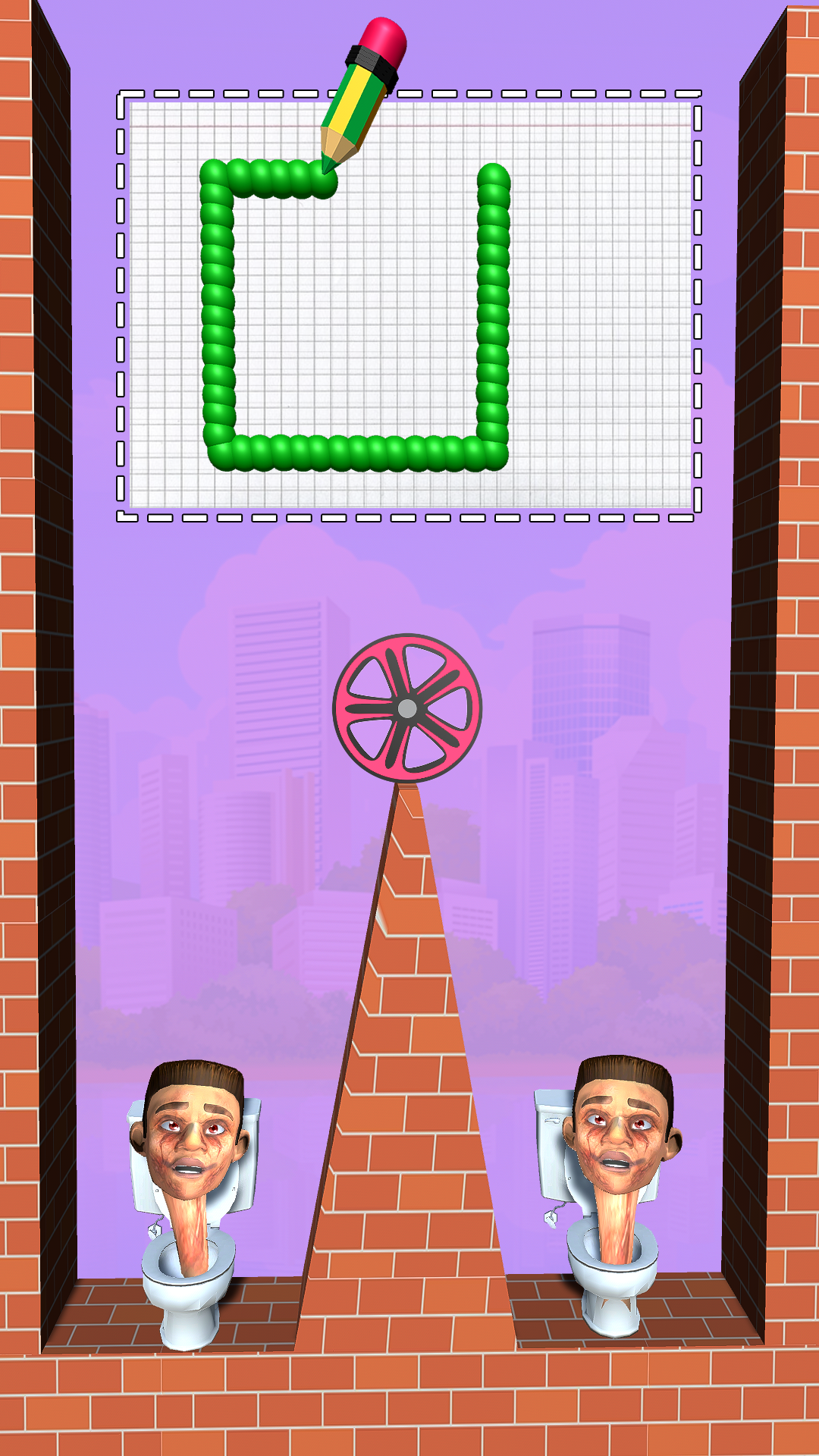 Draw To Smash : Toilet Puzzle Game Screenshot