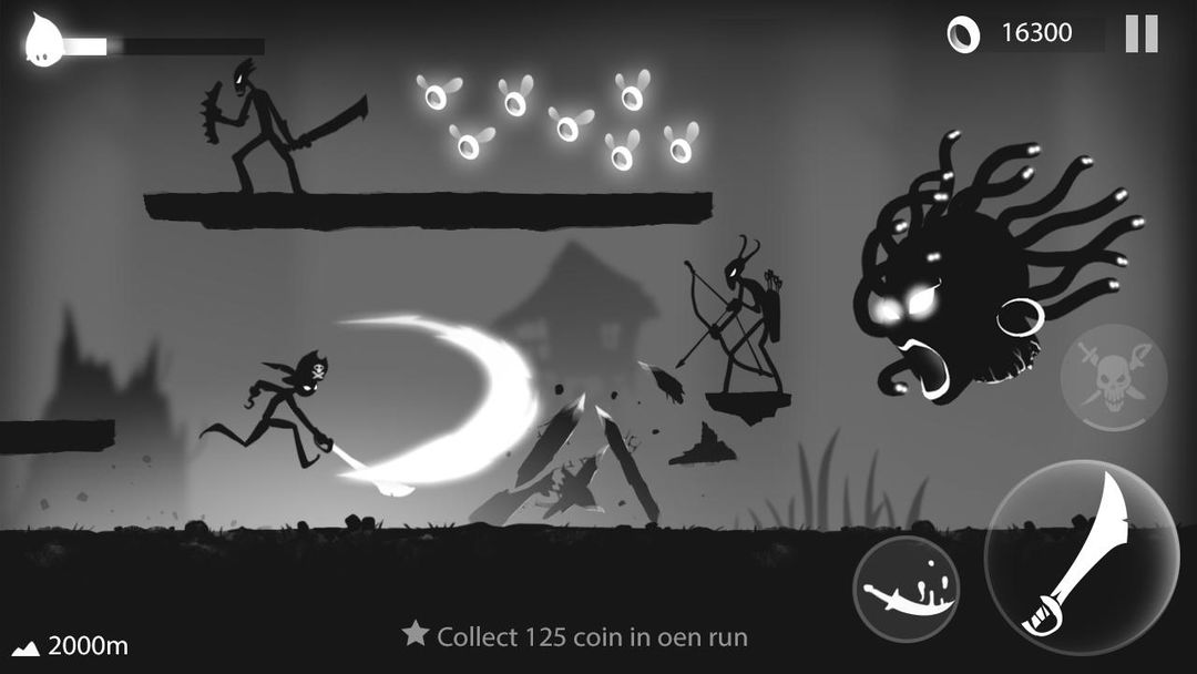 Stickman Run: Shadow Adventure 게임 스크린 샷