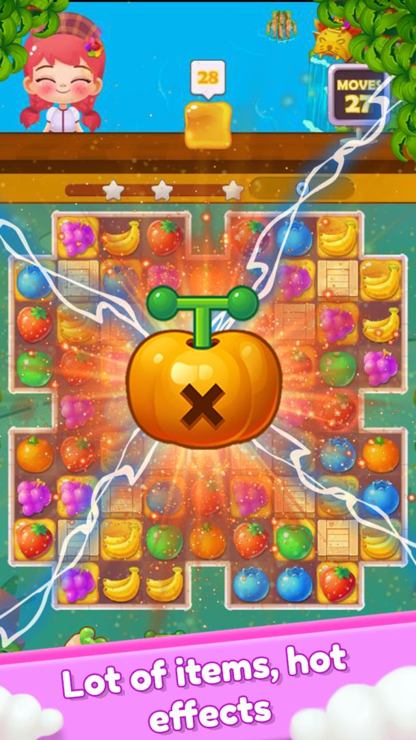 Screenshot of Fruit Splash 2020 - Line Blast - Free connect game