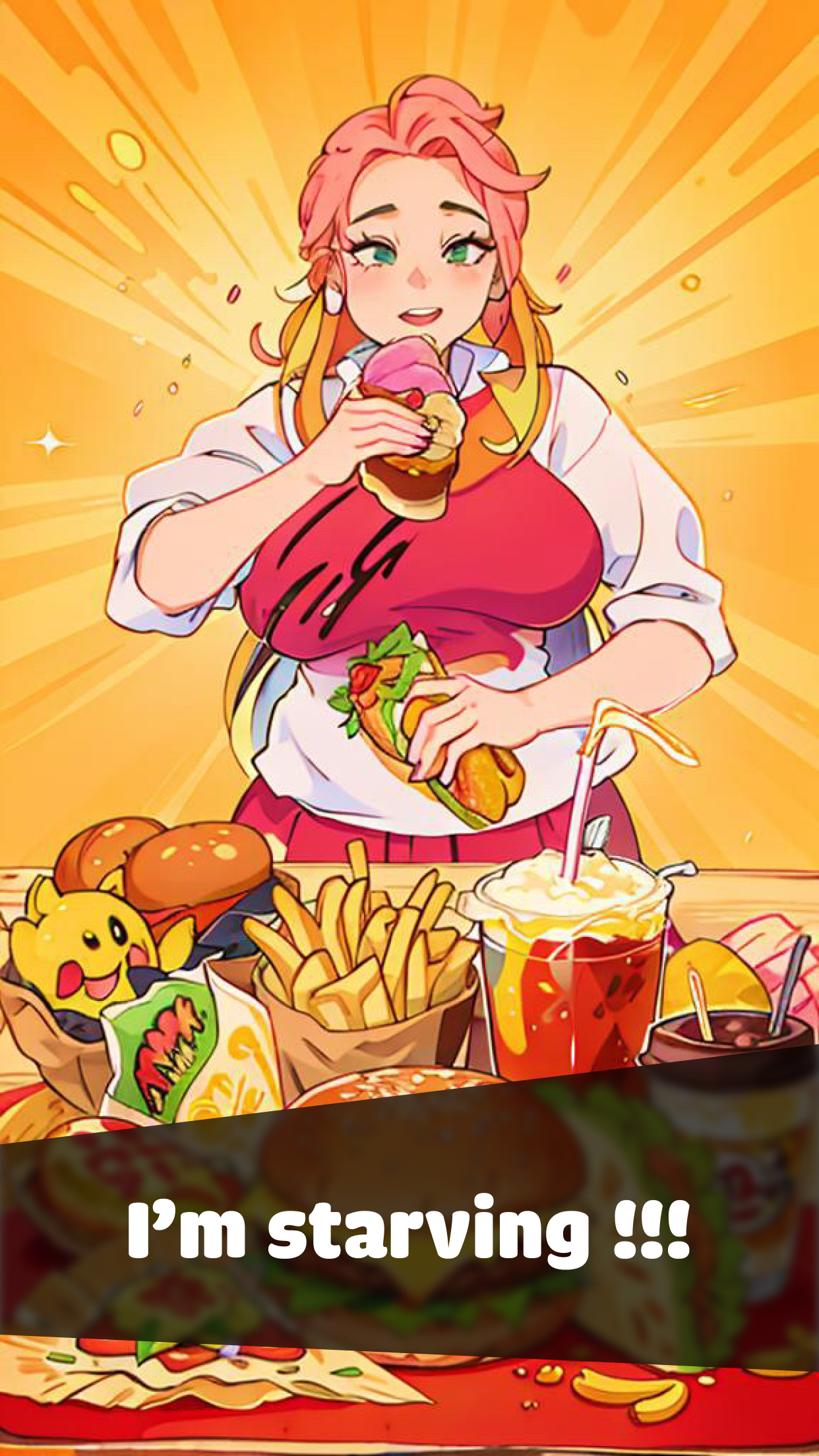 Captura de Tela do Jogo Food Fighter Clicker: Mukbang