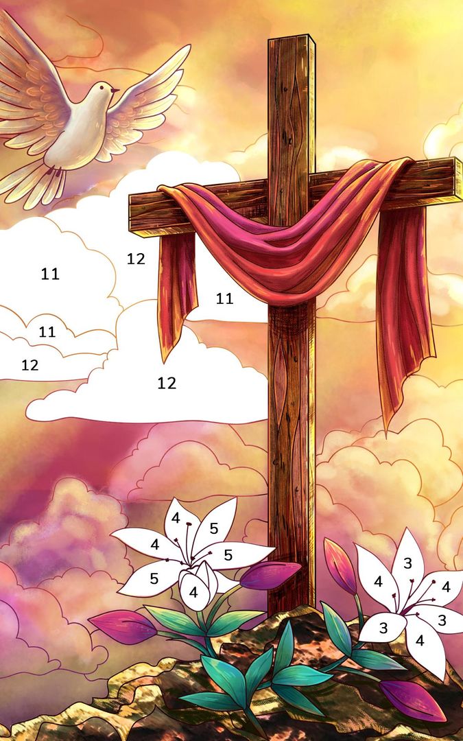 Screenshot of Bible Coloring Paint By Number