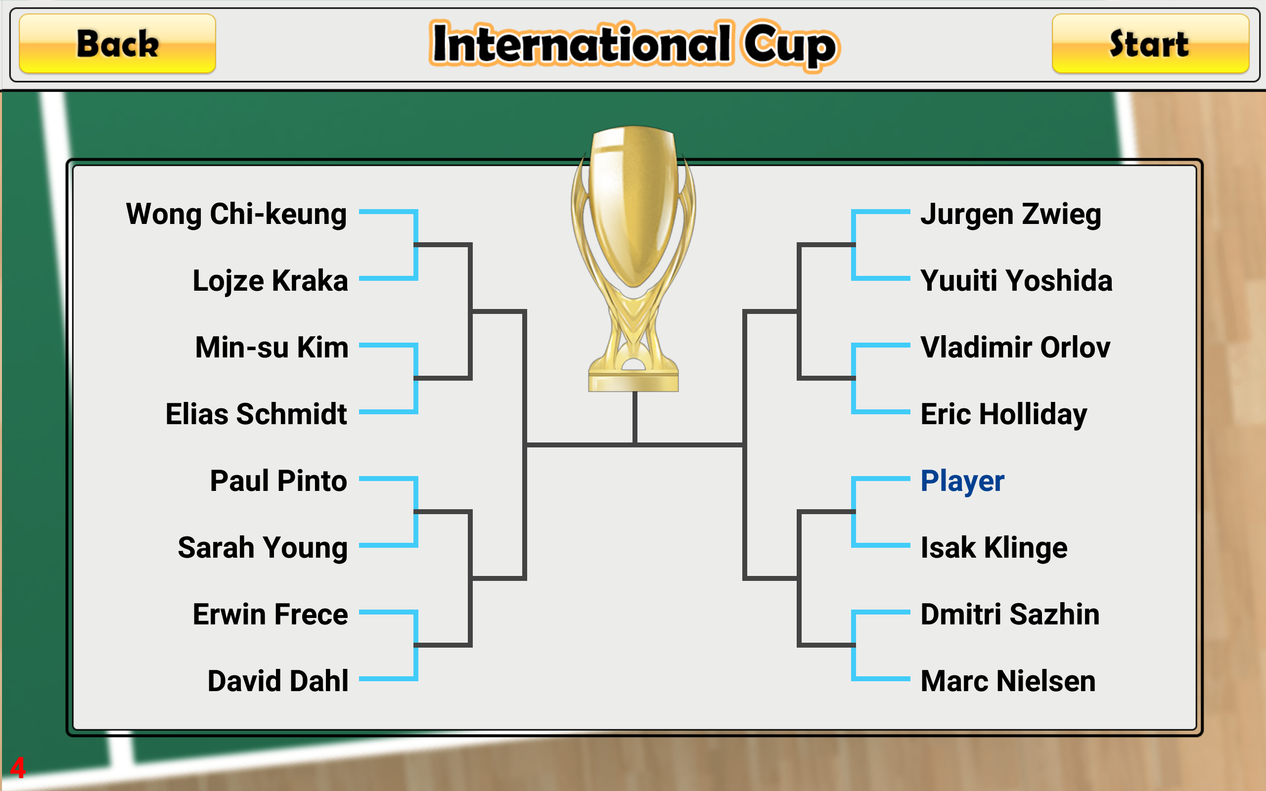 Cuplikan Layar Game Virtual Table Tennis