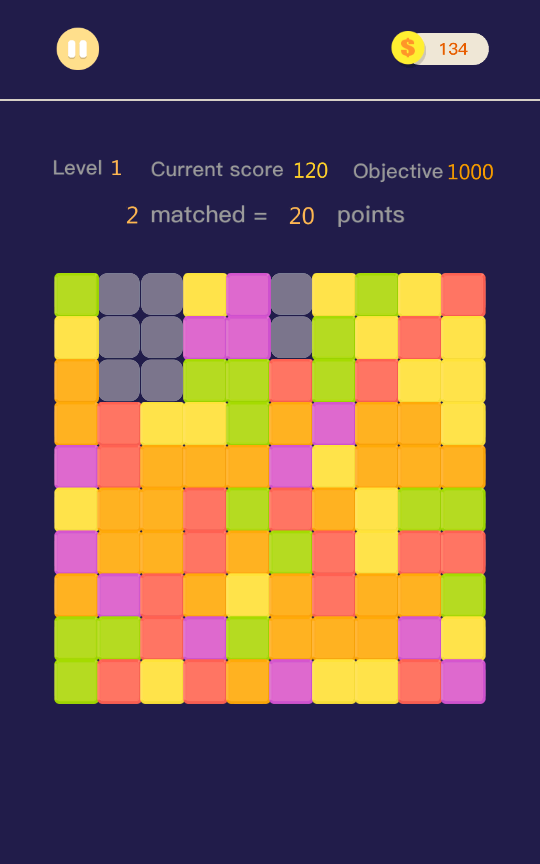 Puzzle King Plaza Game Screenshot