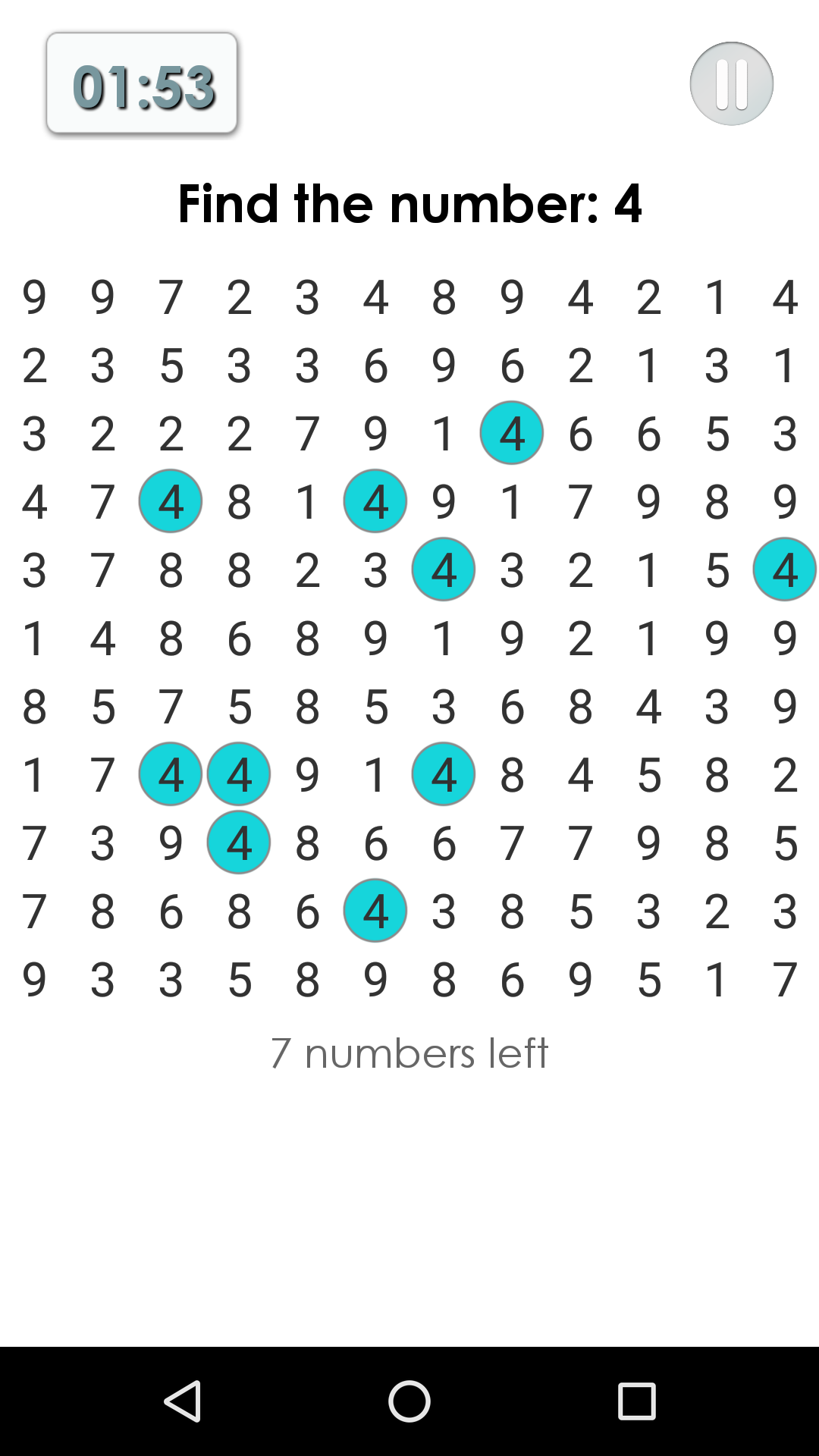 Super Brain Training Game Screenshot