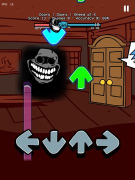 FNF Mod vs Funkin DOORS V2.0 ゲームのスクリーンショット