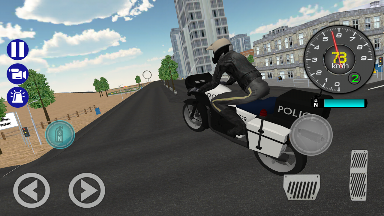 Police Motorbike Road Rider Game Screenshot