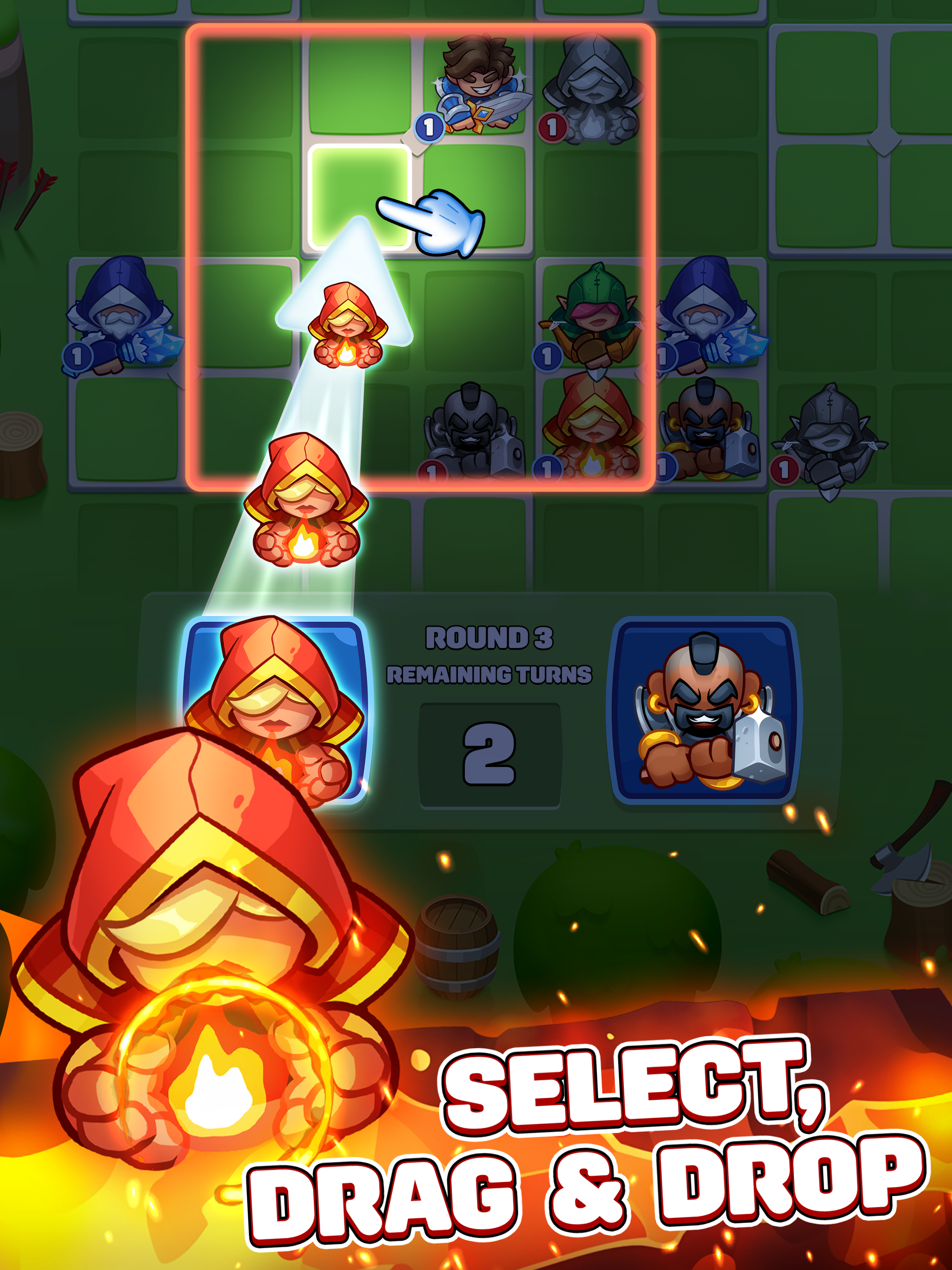 Hero Tactics: PVP Wars ゲームのスクリーンショット