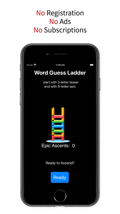 Word Guess Ladder Game Screenshot