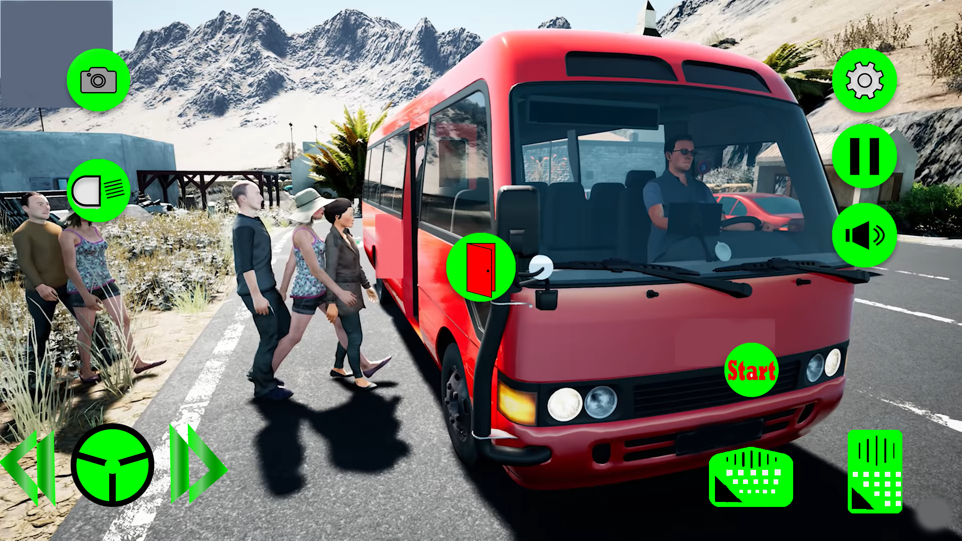 Captura de Tela do Jogo Dubai Minibus City Bus games