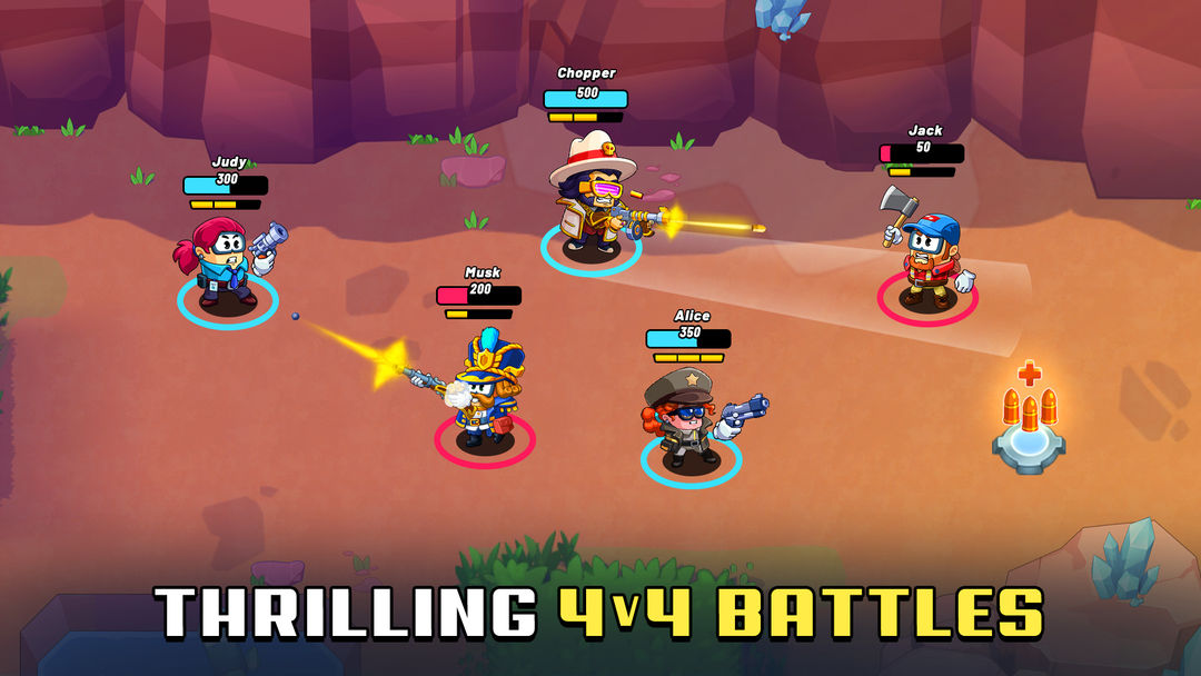 Battle Stars - 4v4 Multiplayer 게임 스크린 샷