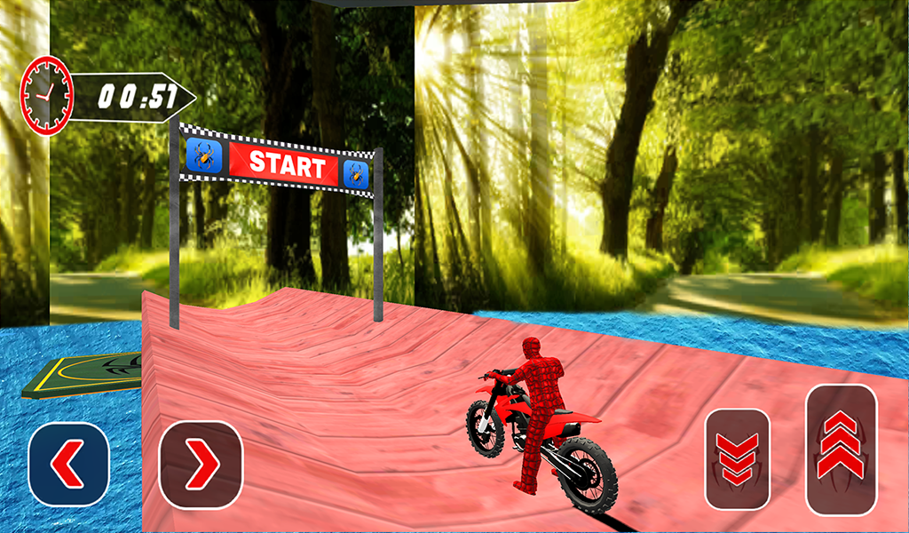 Скриншот игры Spiderman Bike Racing Stunt Master
