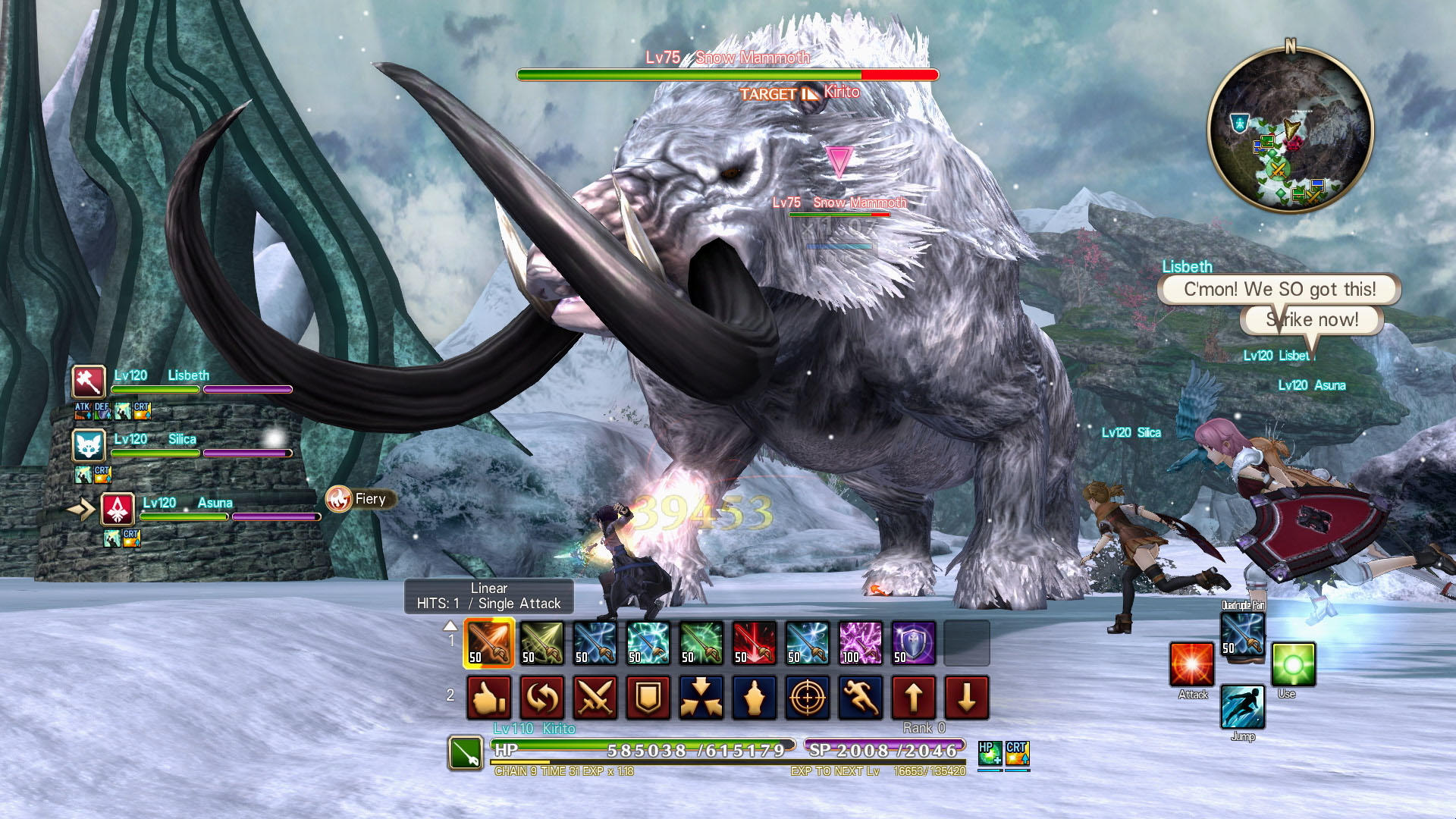 Screenshot of Sword Art Online: Hollow Realization Deluxe Edition