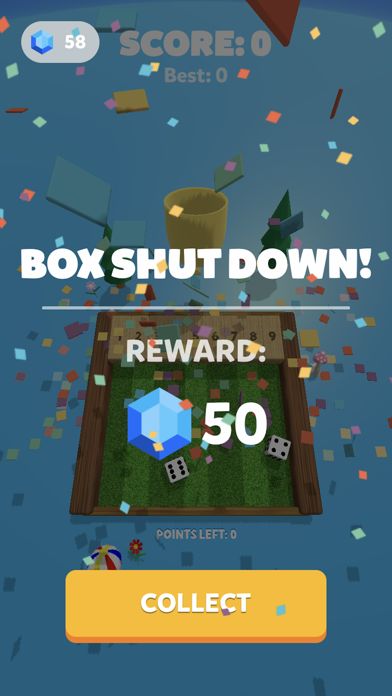 Screenshot of Shut The Box 3D