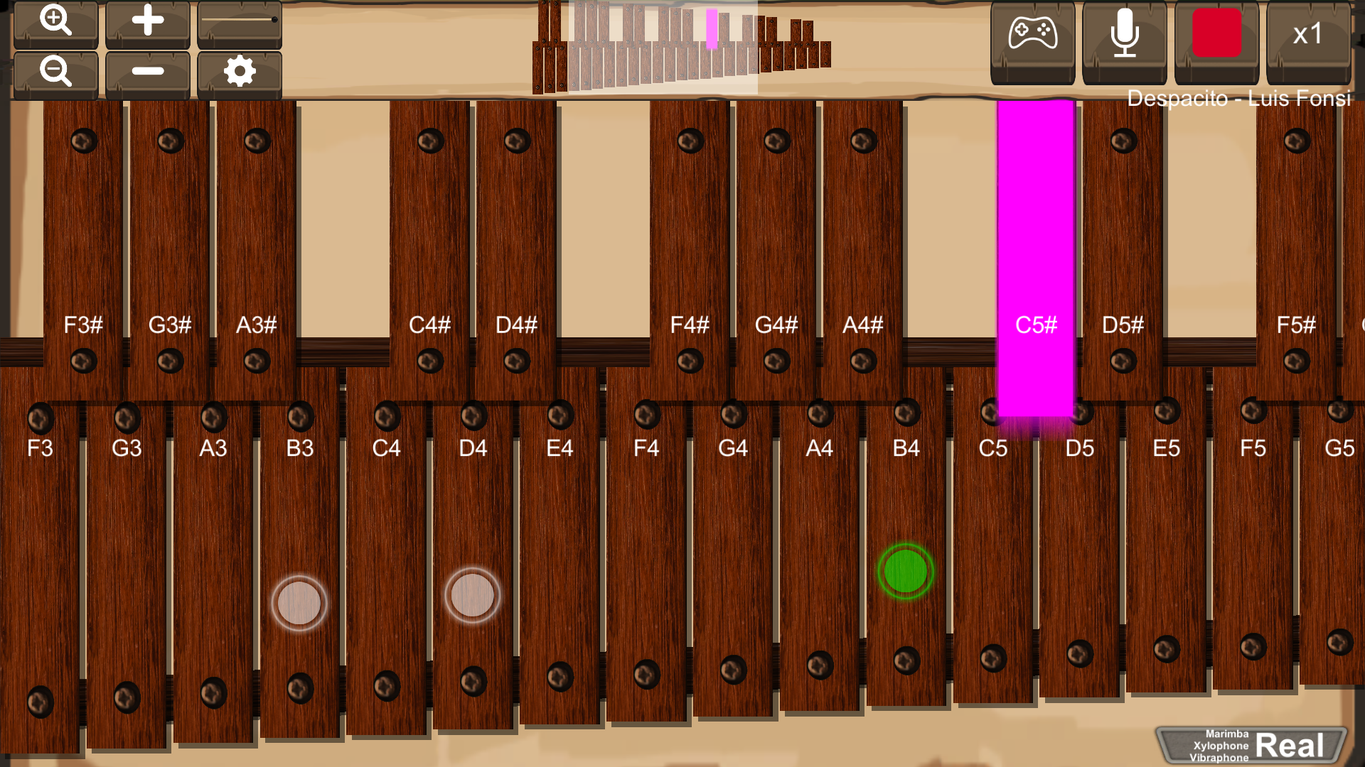 Marimba, Xylophone, Vibraphone Game Screenshot