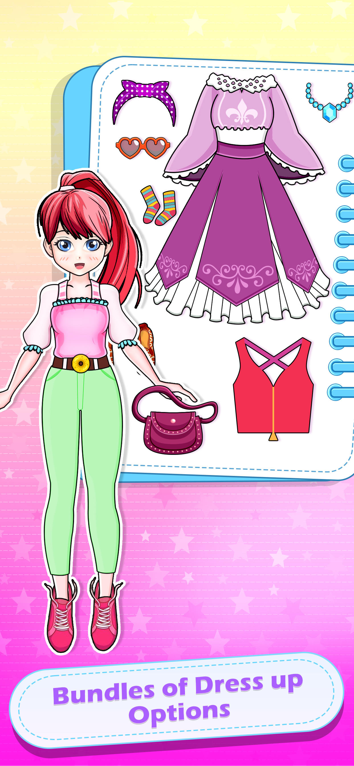 Anime Paper Doll Dress up Game Game Screenshot