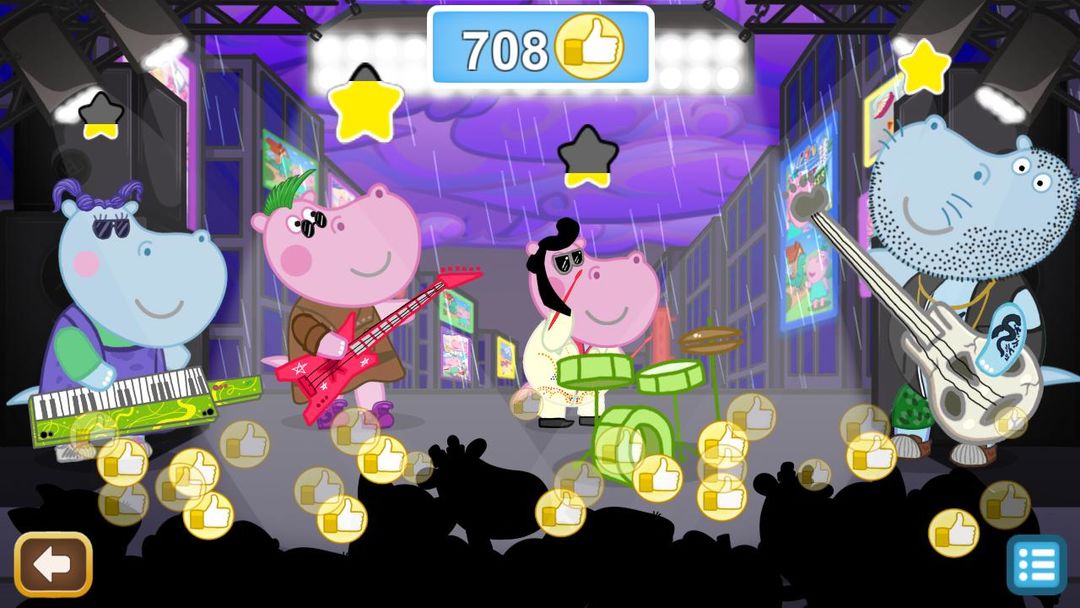 Queen Party Hippo: Music Games screenshot game