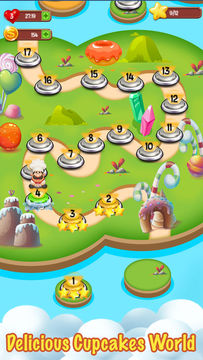 Cupcake Bakery Pro Match 3 遊戲截圖