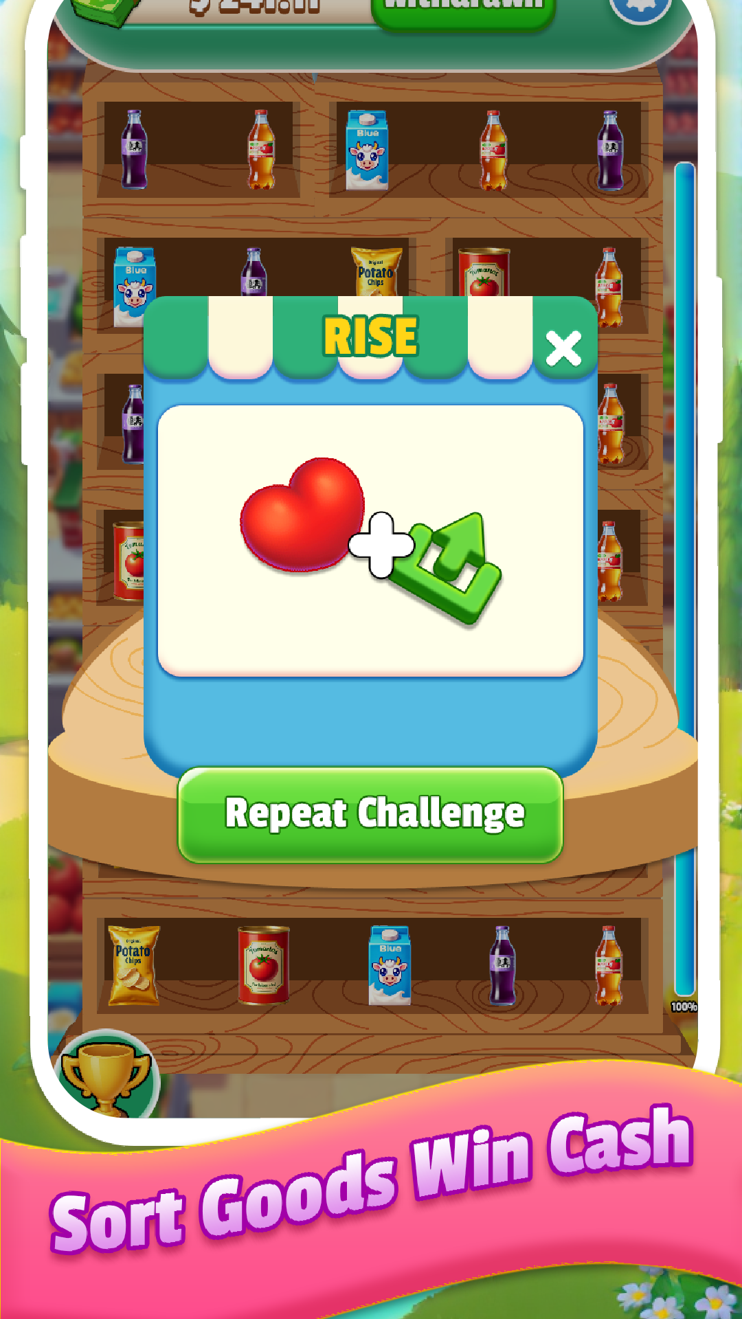 Скриншот игры Triple Goods Shelf: Win Prizes