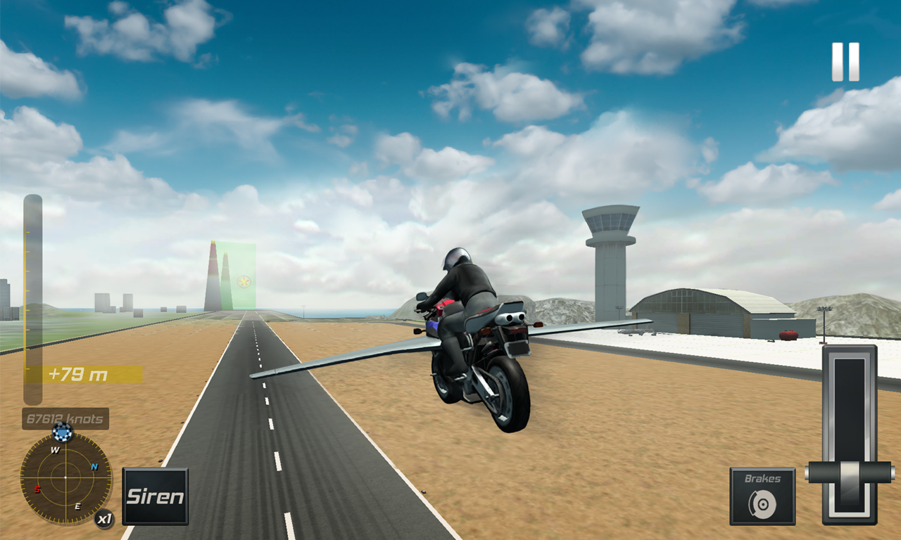 Flying Police Bike Simulator Game Screenshot