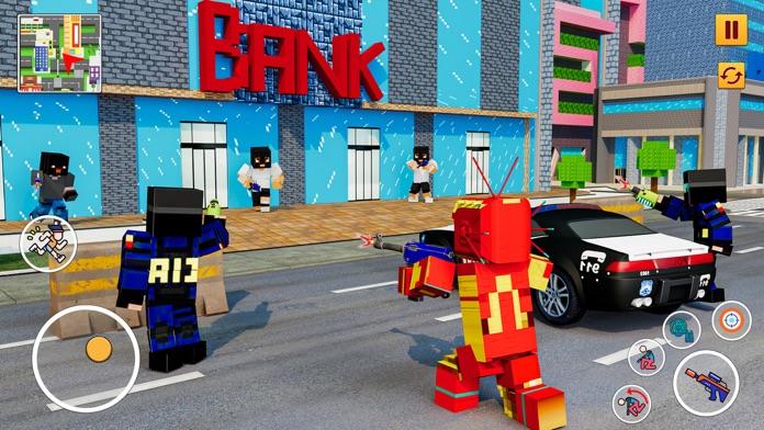 Screenshot of Superhero Block City Robot War