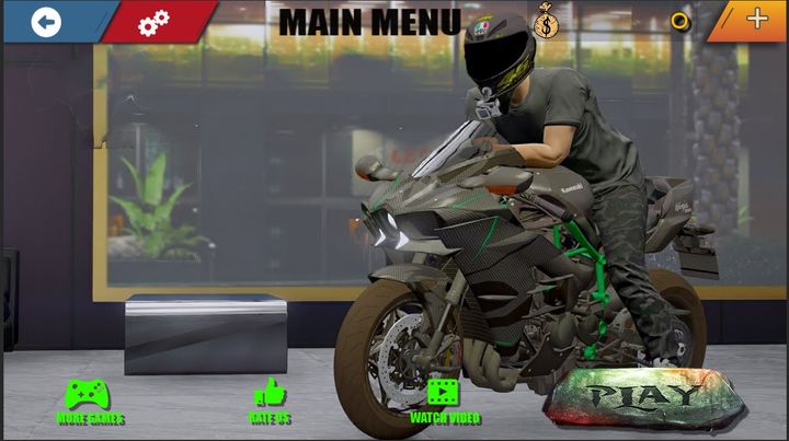 Screenshot 1 of Kawasaki Ninja H2R 3D Games 1.9