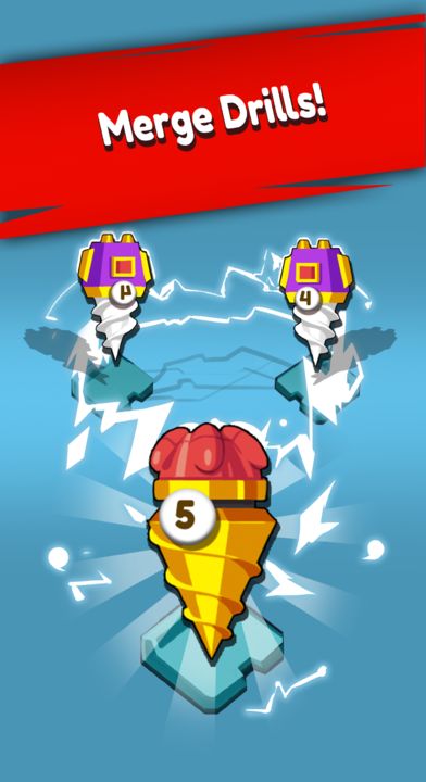 Cuplikan Layar Game Merge Drill - Click & Idle Merge Game