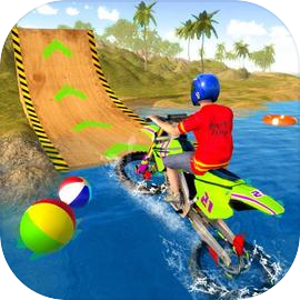 Water Surfer Motorbike Stunts
