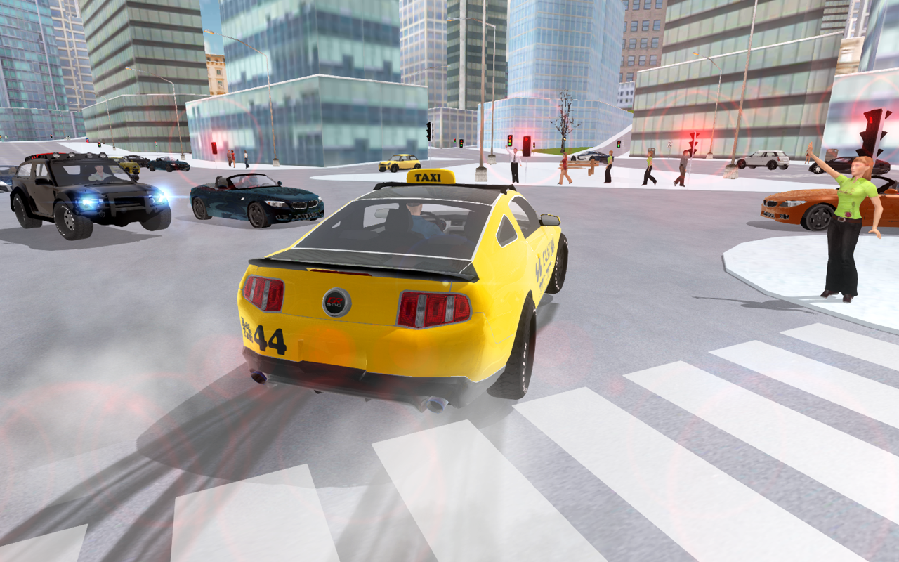 City Taxi Cab Driving Simulator Game Screenshot