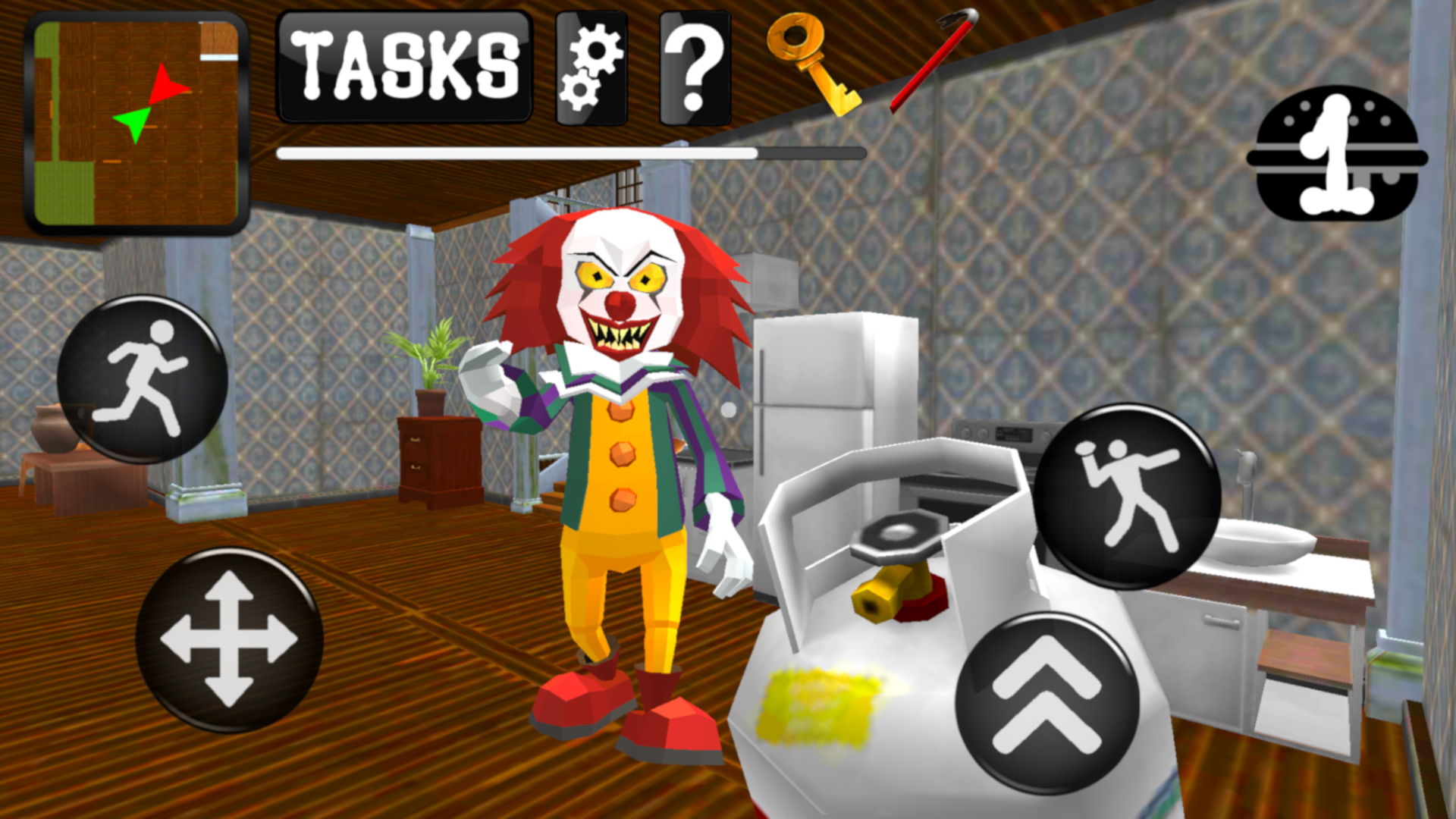 Clown Neighbor Escape Game Screenshot