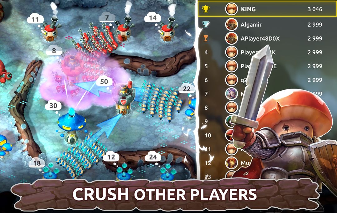 Screenshot of Mushroom Wars 2: RTS Strategy. Mushroom War Game