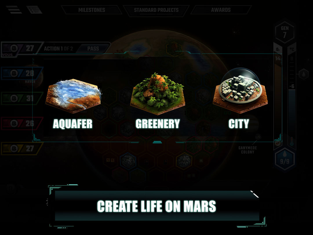 Terraforming Mars遊戲截圖