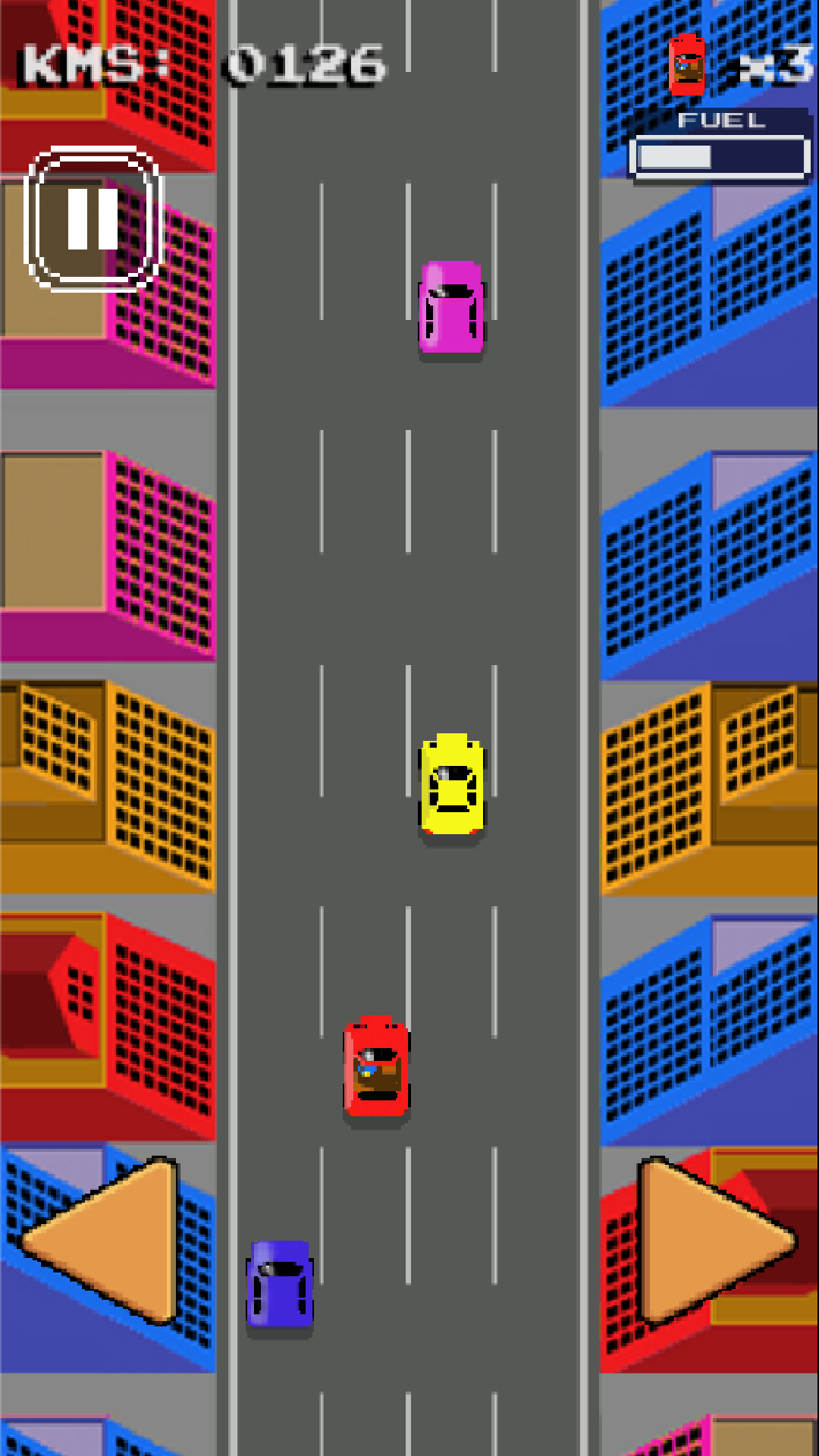 Retro Car Race ゲームのスクリーンショット