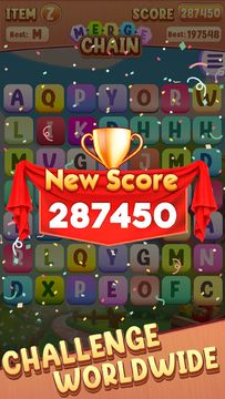 Captura de Tela do Jogo Merge Chain – Letter Matching