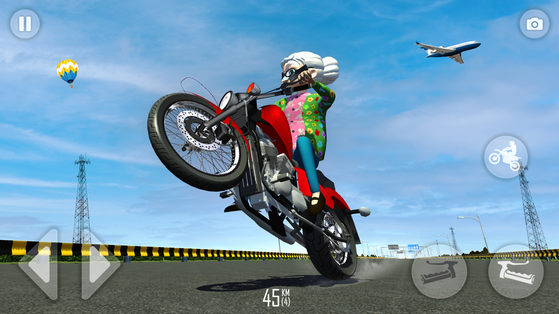 Grandma Wheelie Bike Game Screenshot