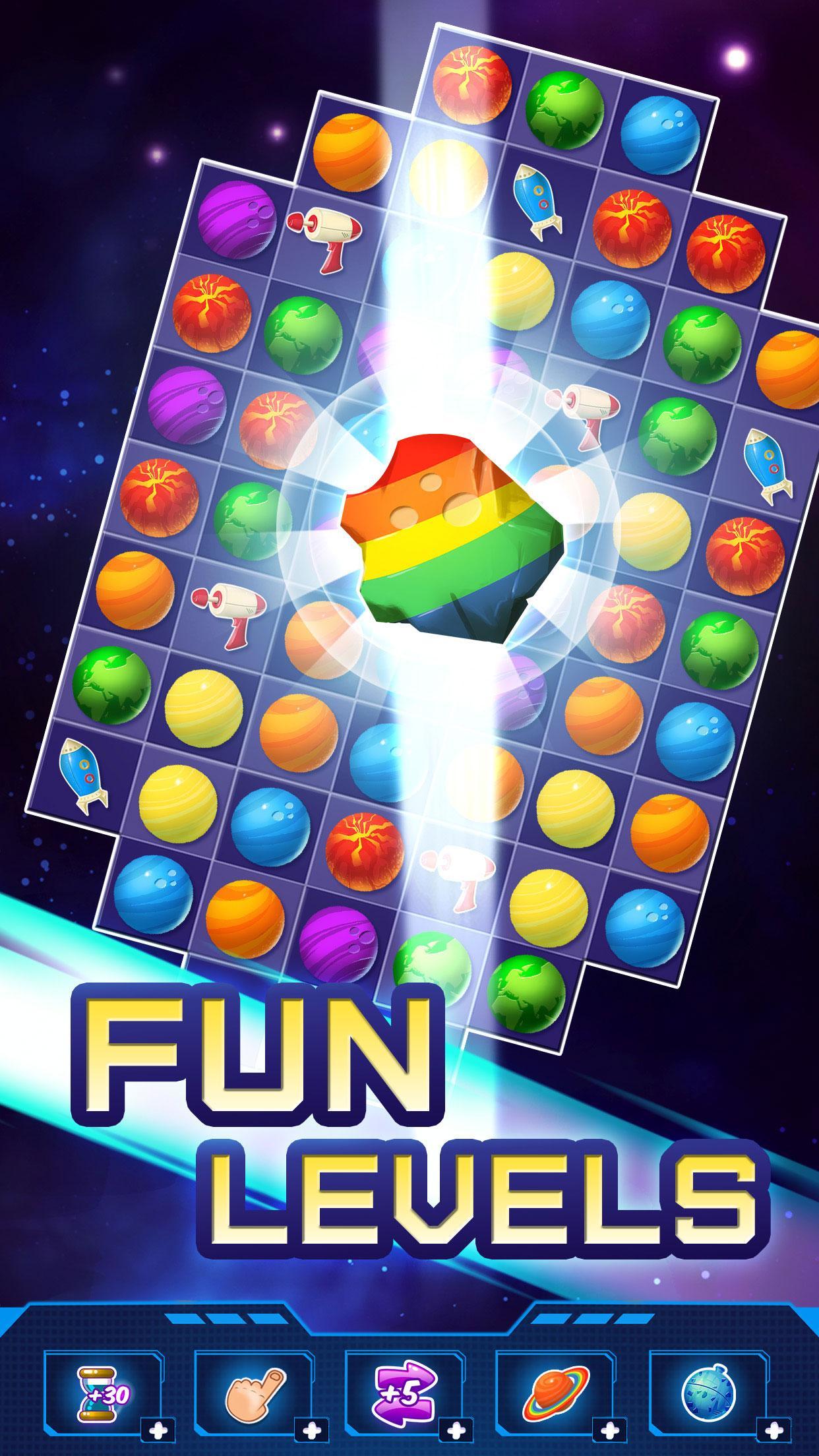 Space Smash Match 3 Game Screenshot