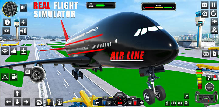 Banner of Airplane Games Flight Sim 2023 1.7