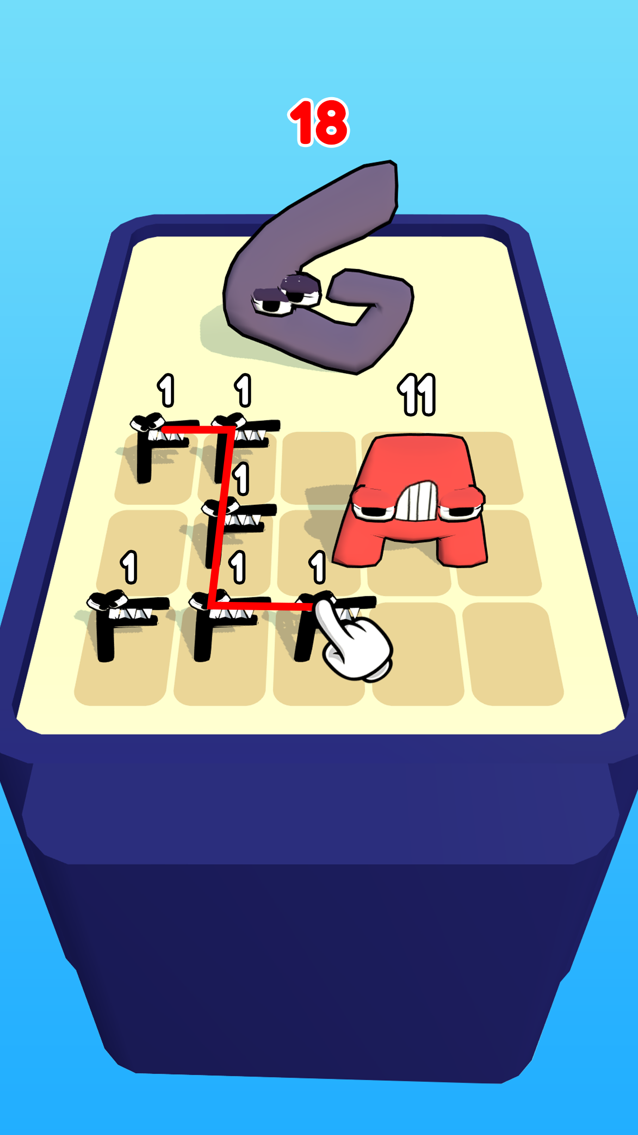 Screenshot of Merge Alphabet: Monster Fusion