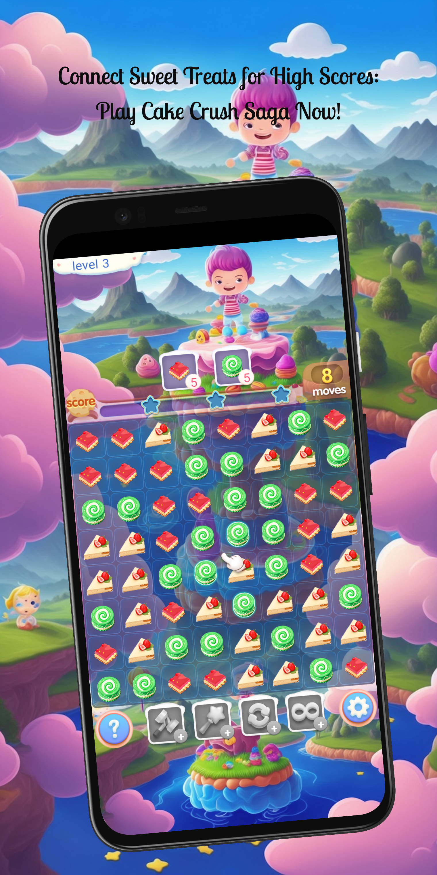 cake crush saga 게임 스크린샷