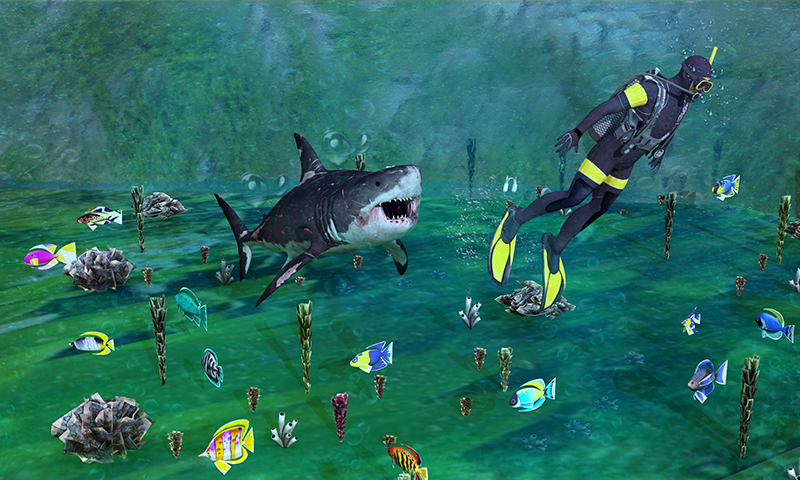 Screenshot 1 of ดำน้ำลึกล่าฉลาม 1.0.8