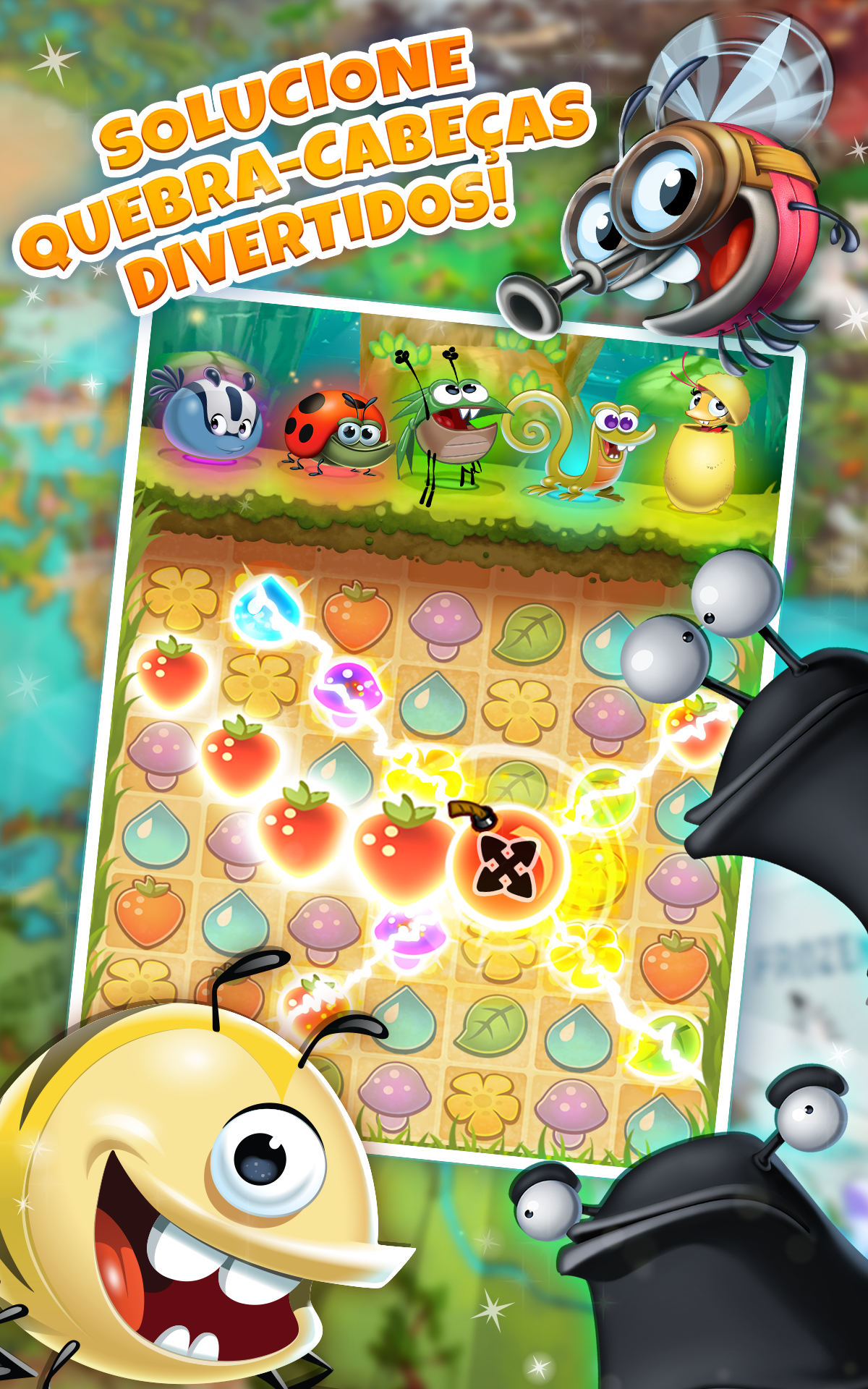 Captura de Tela do Jogo Best Fiends - Combinações