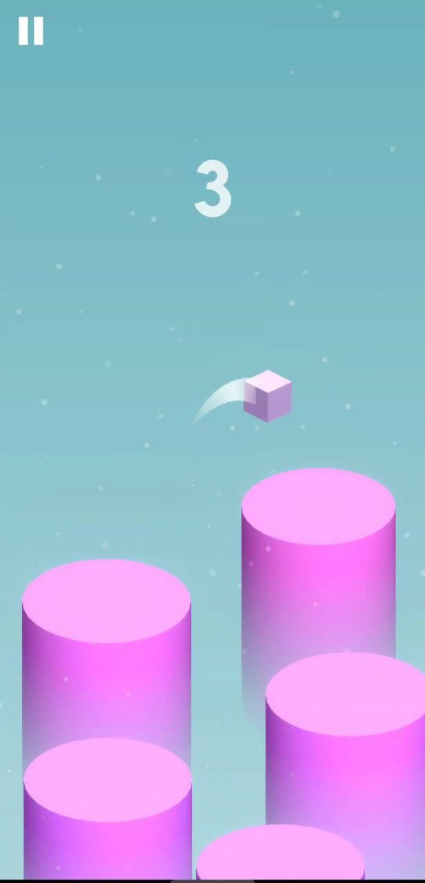 Bouncy Cube: Jumping Journey Game Screenshot