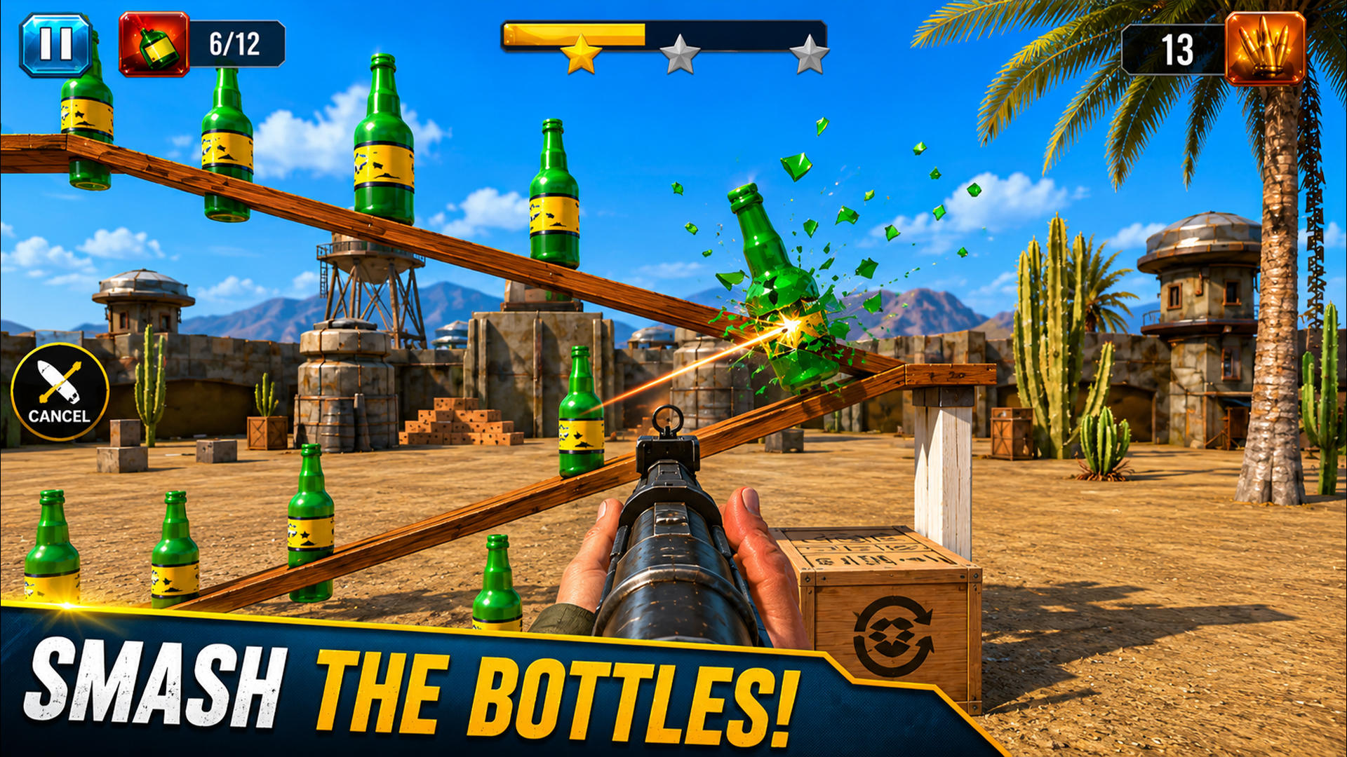 Bottle Shooter Expert 3D ภาพหน้าจอเกม