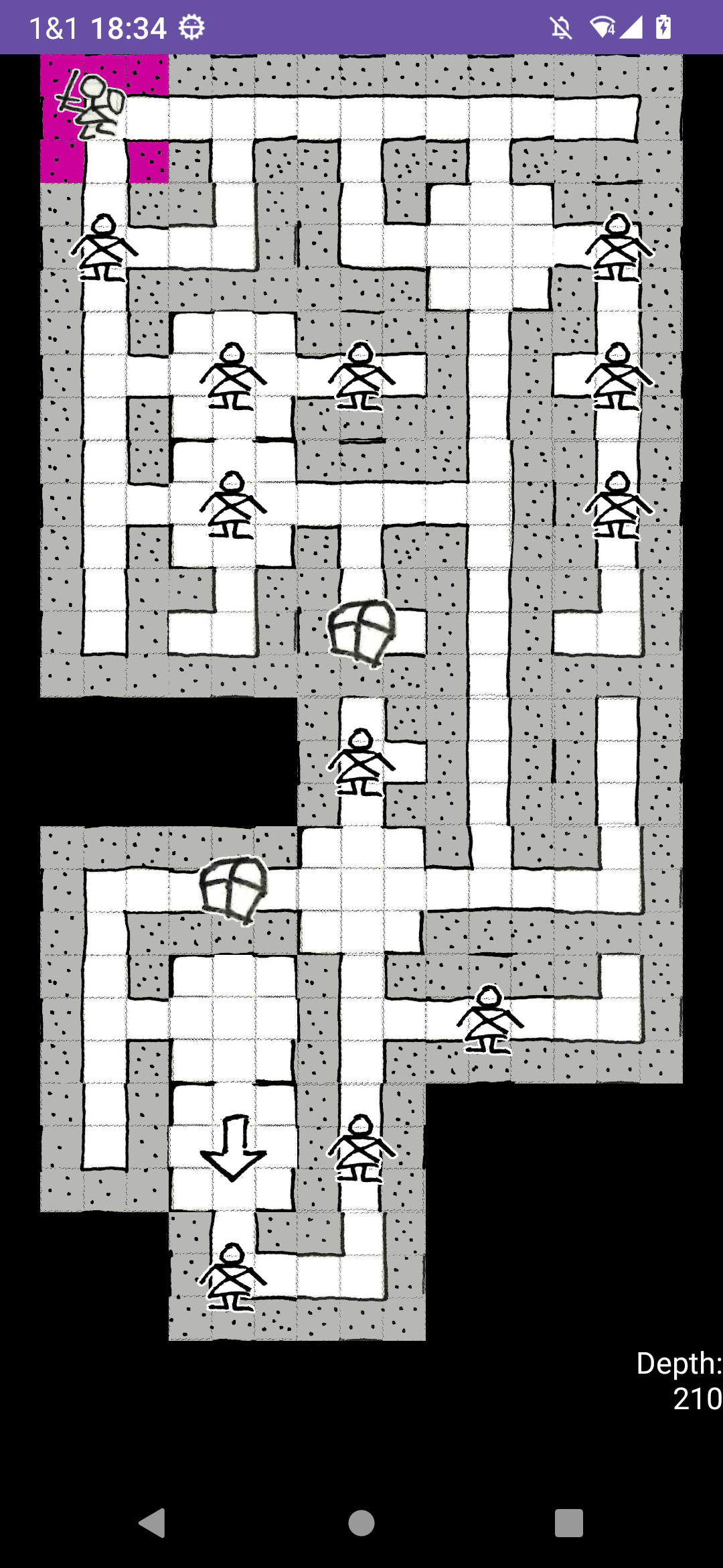 Paper Dungeon ゲームのスクリーンショット