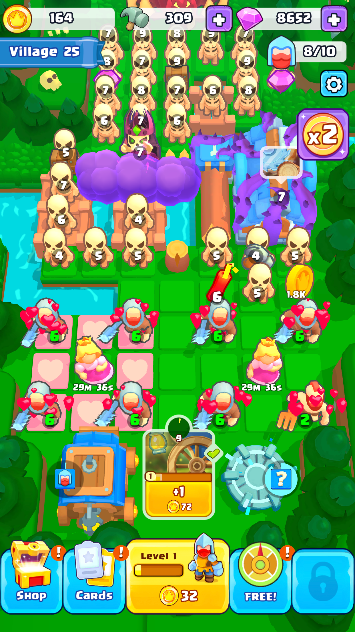 Screenshot of Brave Merge - Battle & Defense