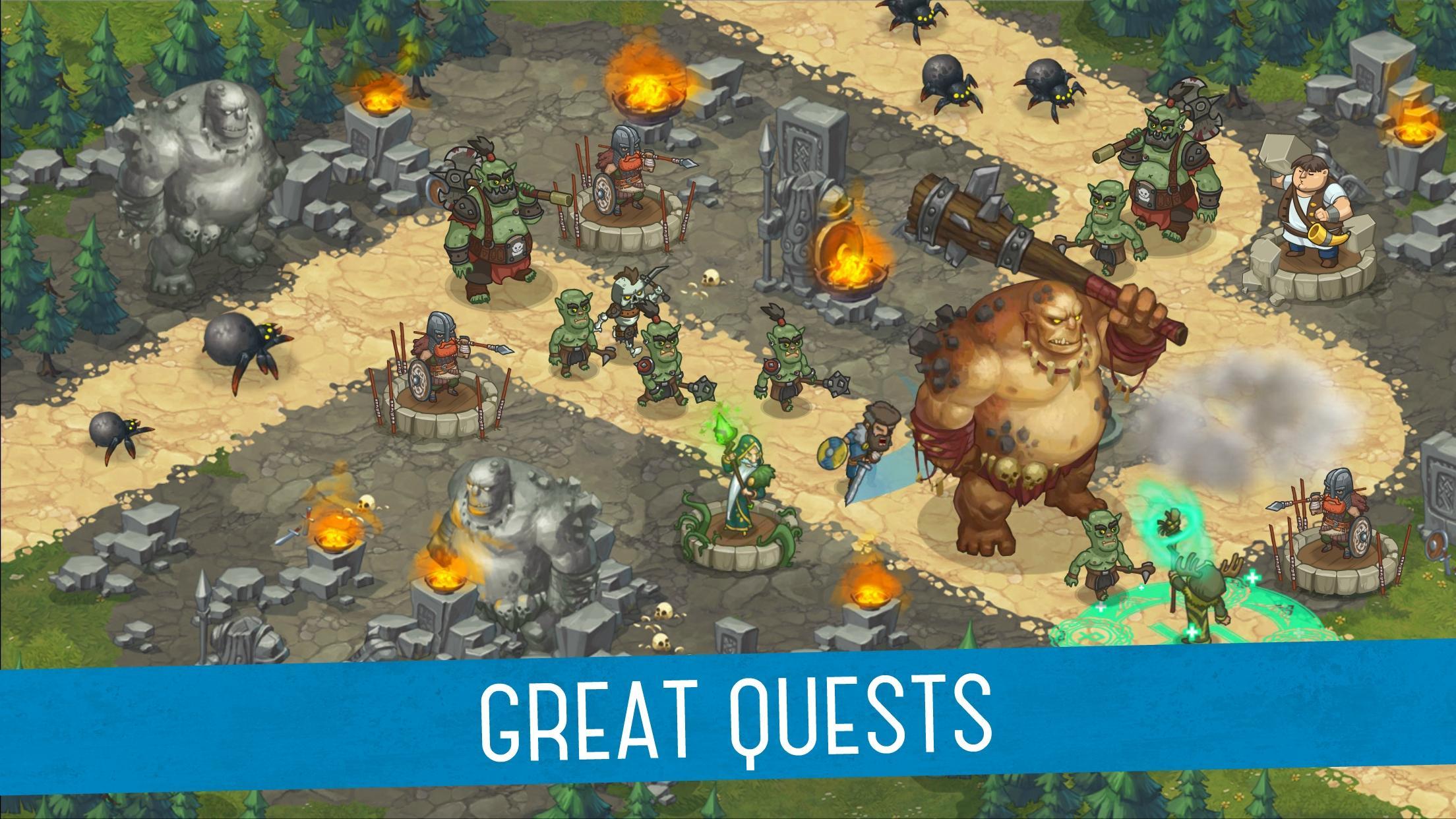 Orcs Warriors: Offline Tower Defense 게임 스크린샷