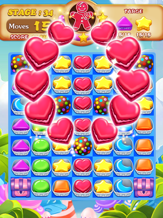 Screenshot of cookie crush puzzle