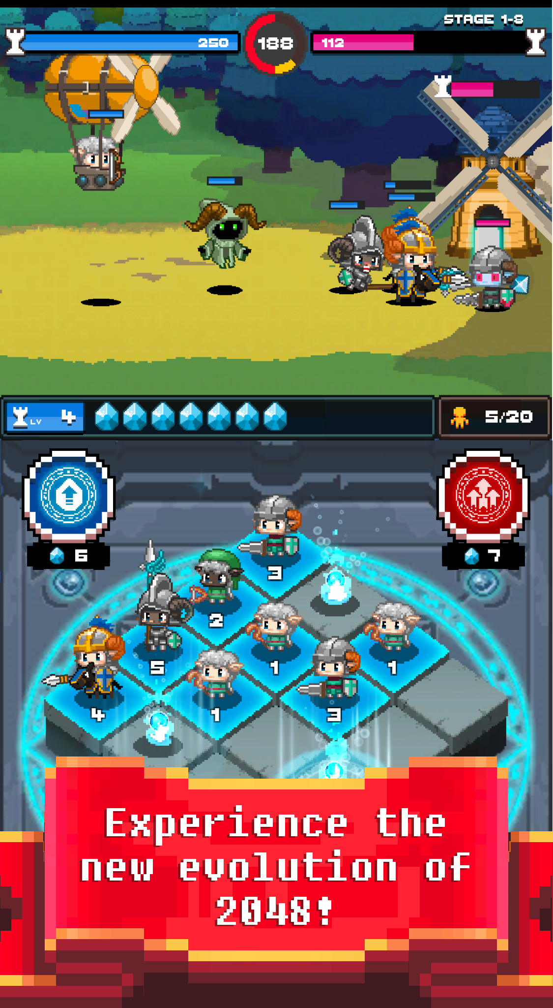 Summoner's Battle 2048 Game Screenshot