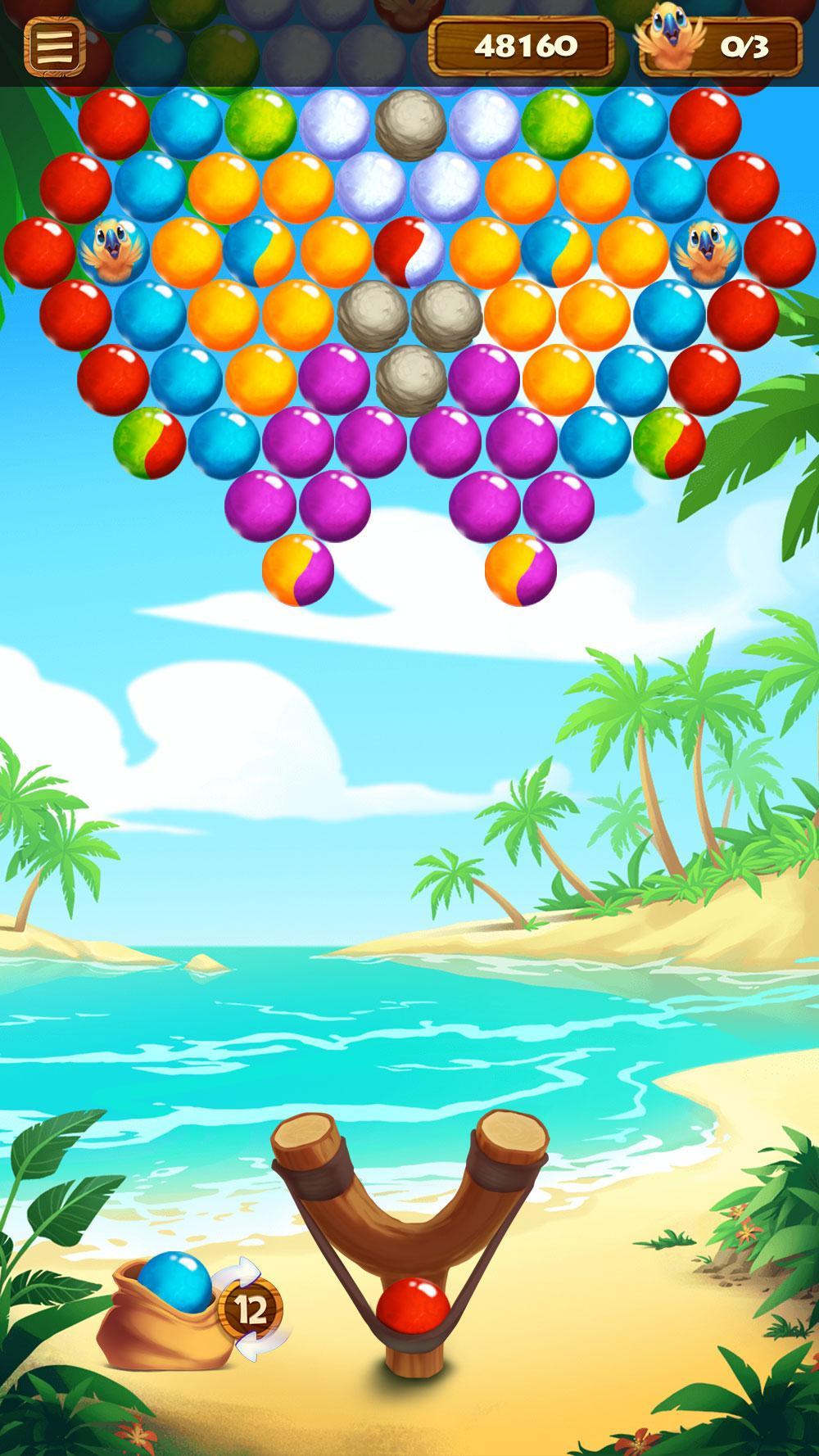 Bubble Beach Bird Rescue Game Screenshot