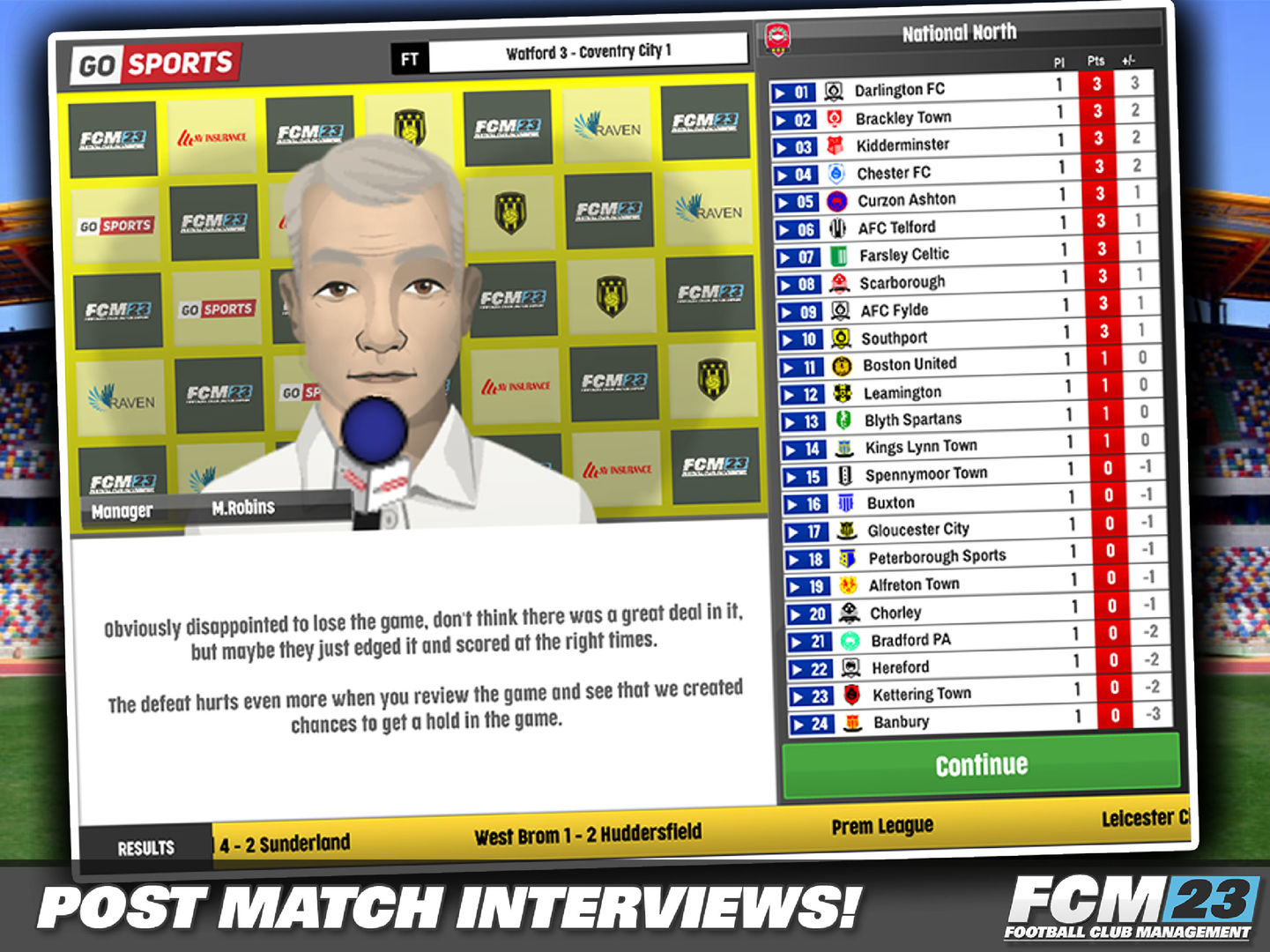 Screenshot of FCM23 Soccer Club Management