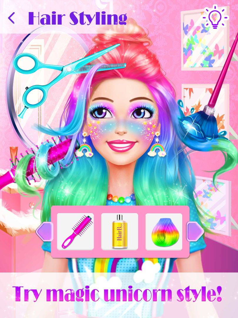 Screenshot of Unicorn Makeup Dress Up Artist